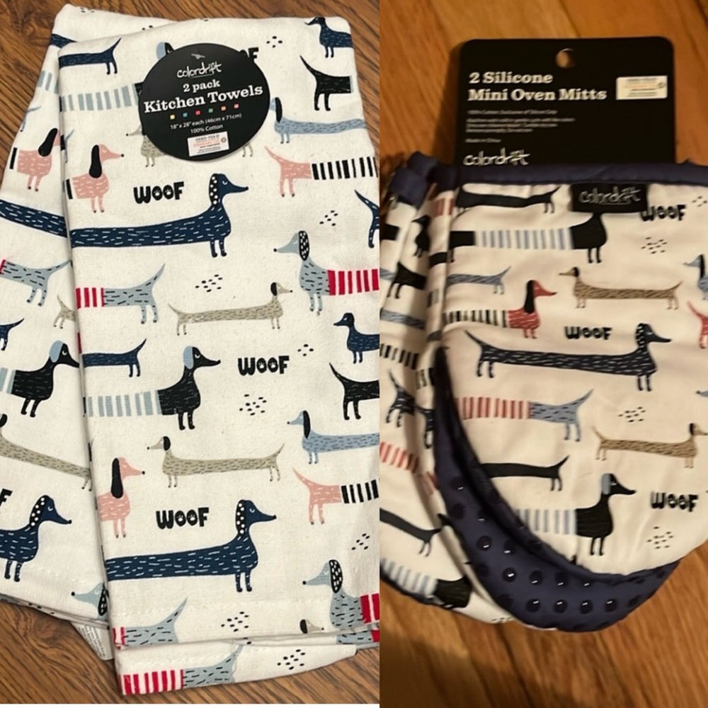 Dachshund kitchen set bundle nwt